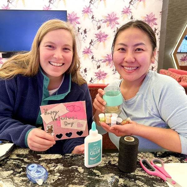 McKenzie resident with valentine's day cards